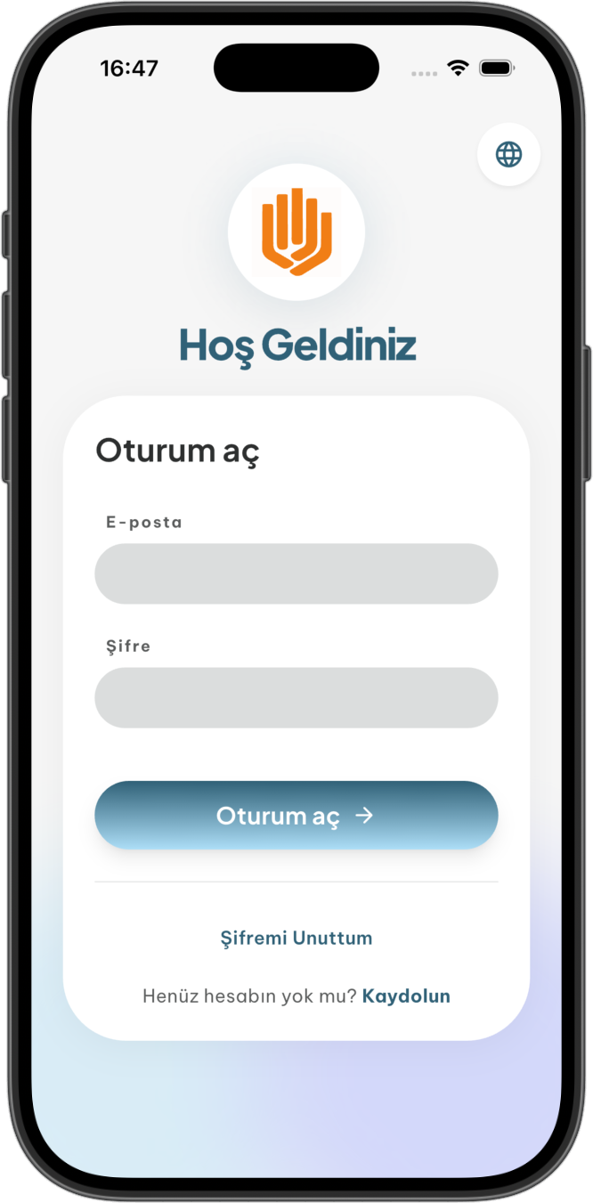 Beugem Kreş Mobil Giriş Ekranı